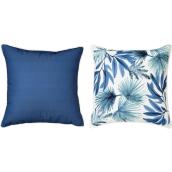 Floral Pattern 18 x 18-In Multicoloured Polyester Outdoor Cushion