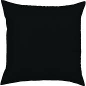 16 x 16-in Solid Black Recycled Polyester Reversible Outdoor Cushion