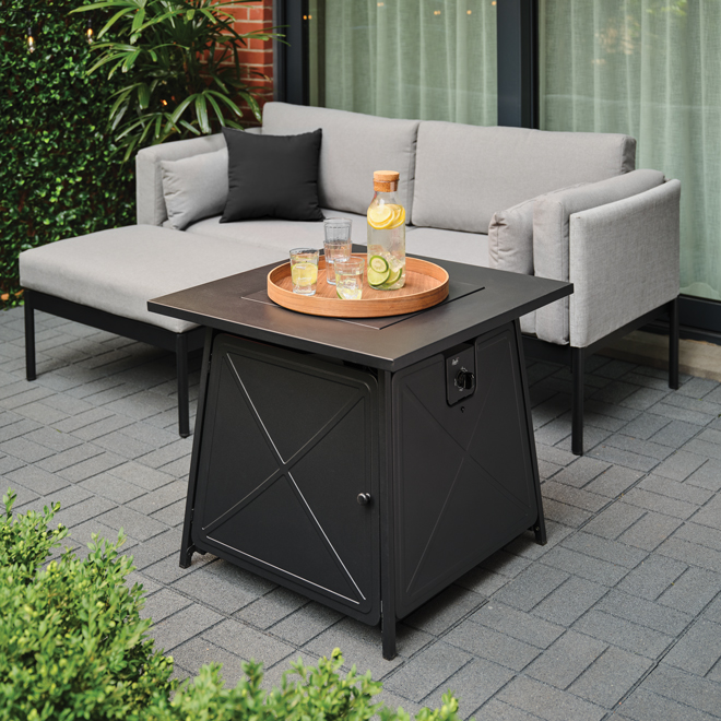 Landon & Co. 16 x 16-in Solid Black Recycled Polyester Reversible Outdoor Cushion