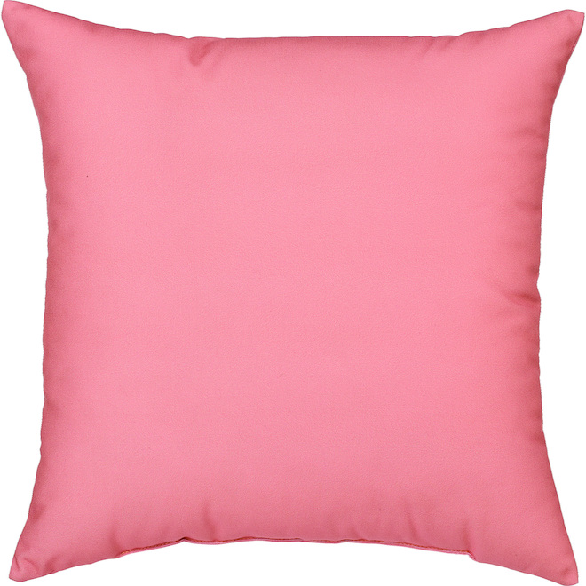 16 x 16-in Solid Coral Recycled Polyester Reversible Outdoor Cushion