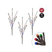 Branches illuminées DEL Dansons, extérieur, 30 po, multicolore, paquet de 3