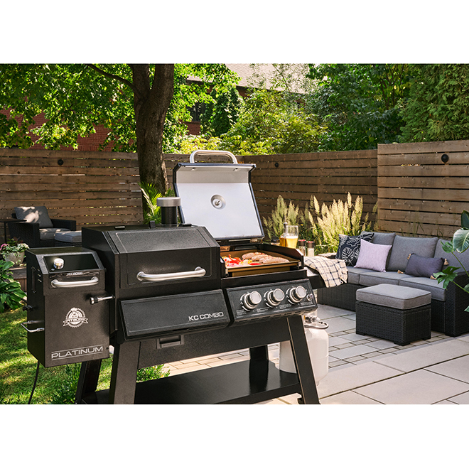 Pit Boss Pellet/Griddle/Gas Combo Grill 8-in-1 with Wi-Fi and