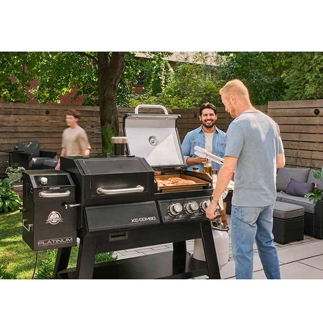 Pit Boss Pellet/Griddle/Gas Combo Grill 8-in-1 with Wi-Fi and