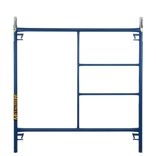 Metaltech Scaffold Frame with Coupling Pins and Spring Locks - Blue - Steel - 5-ft x 5-ft