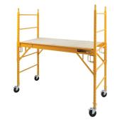 Metaltech JobSite Portative and Adjustable Scaffold - Yellow - Steel - 1000-lb Load Capacity - 6-ft