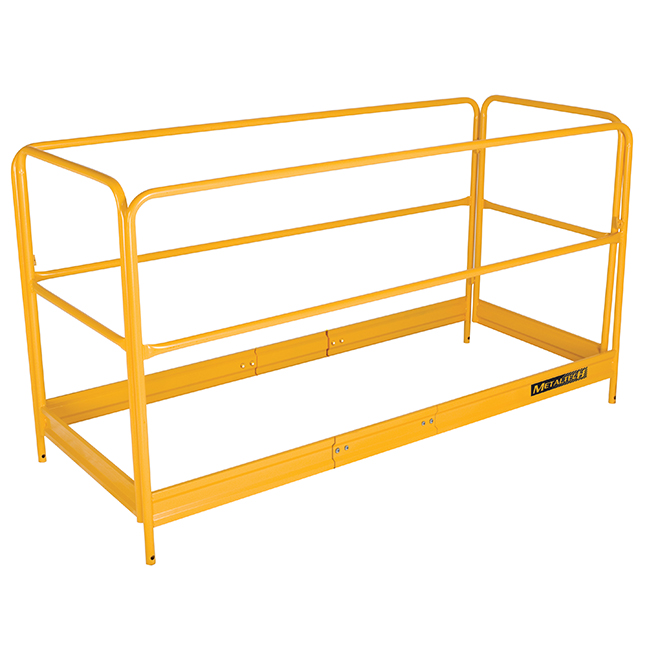 Metaltech Guardrail for 6-ft Baker Scaffold - Steel - Yellow - 72-in W
