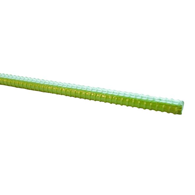 Barre d'armature enduite d'époxy verte Metaltech 3/8 po x 2 pi L