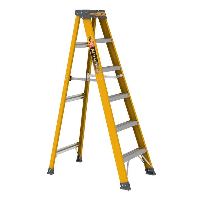 Metaltech 6-ft H Yellow Fibreglass Type 1A Stepladder