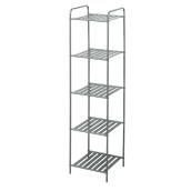 Zenna Home Shelf Clothing Freestanding with 5 Levels Brushed Nickel 52-in x 13-in
