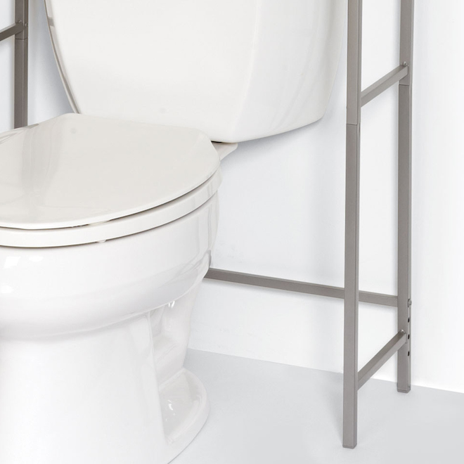 Zenna Home 3-Shelf Bathroom Spacesaver in Satin Nickel 66.5 x 25.19-In