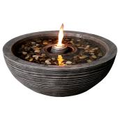 Fontaine avec flamme par Style Selections, 24 po, pierre, naturel