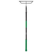 Scotts Bow Rake - Fibreglass and Carbon Steel - Black and Green - 16 Tines
