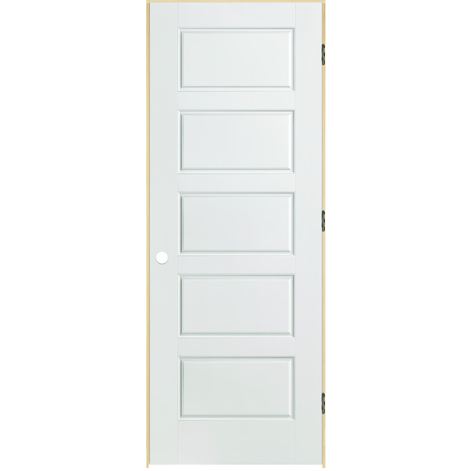Metrie Riverside Interior Door - 5-panel - Hollow Core - White - 80-in x 36-in x 1 3/8-in