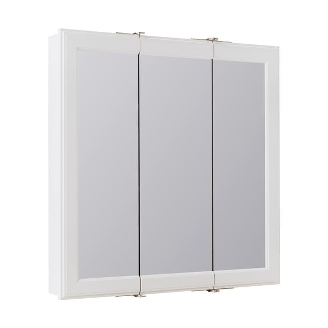 Project Source 24.25-in x 24-in Square Surface Medicine Cabinet with Mirror