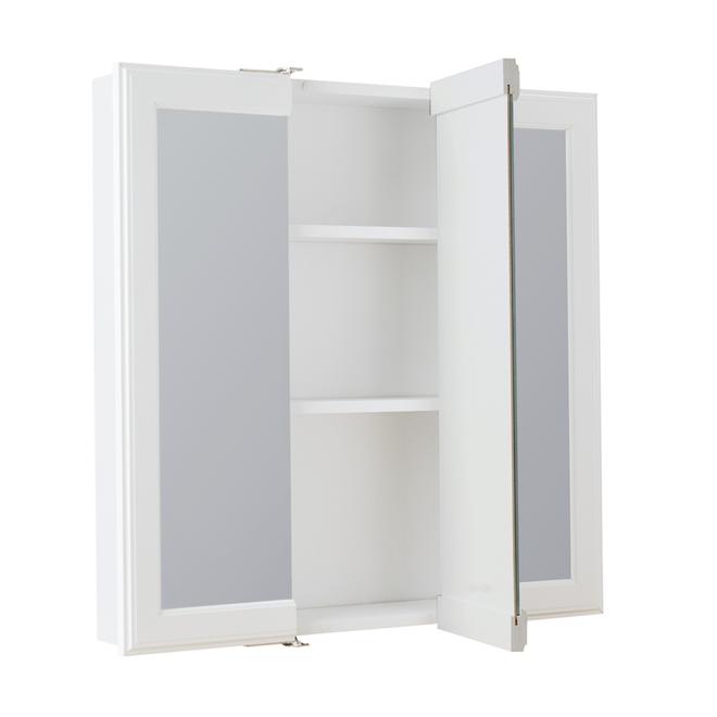 Project Source 24.25-in x 24-in Square Surface Medicine Cabinet with Mirror