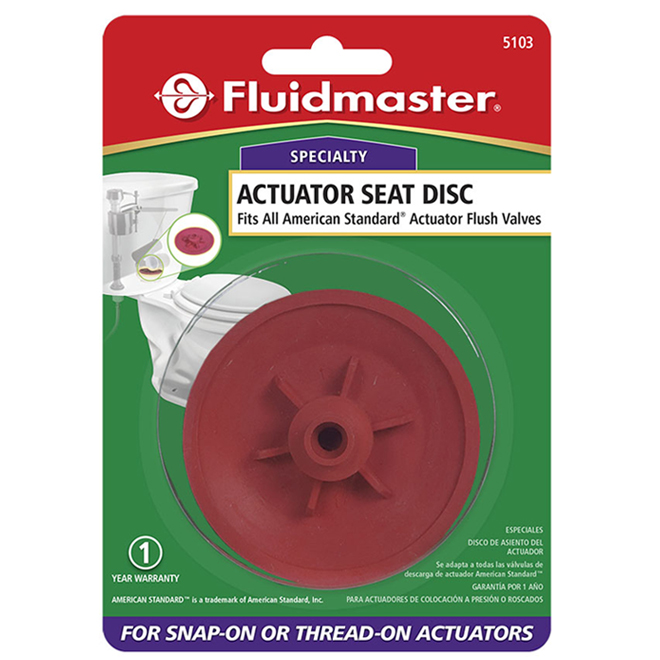 Fluidmaster American Standard Actuator Seat Disc - Rubber Material - Red Finish