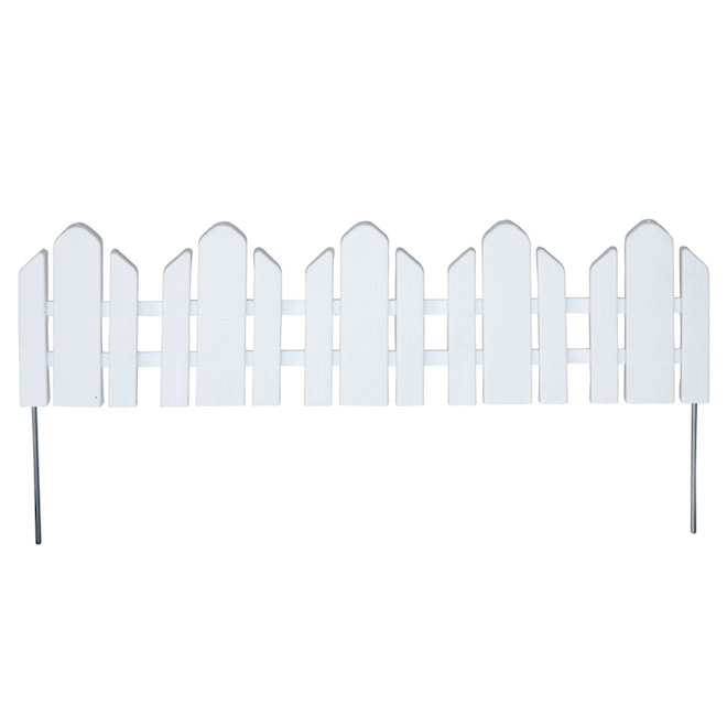 Bordure de jardin EMSCO en plastique souple blanc 10,5 h. x 22 po L.