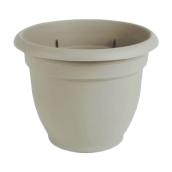 Pot à auto-irrigation Ariana de Bloem en plastique, 6,5 po x 5,1 po, caillou