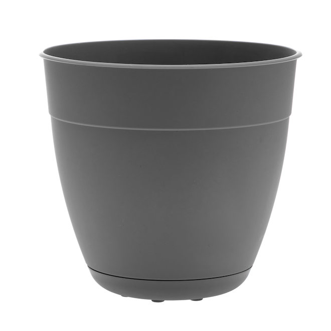 Bloem Dayton Planter 16-in Plastic - Charcoal