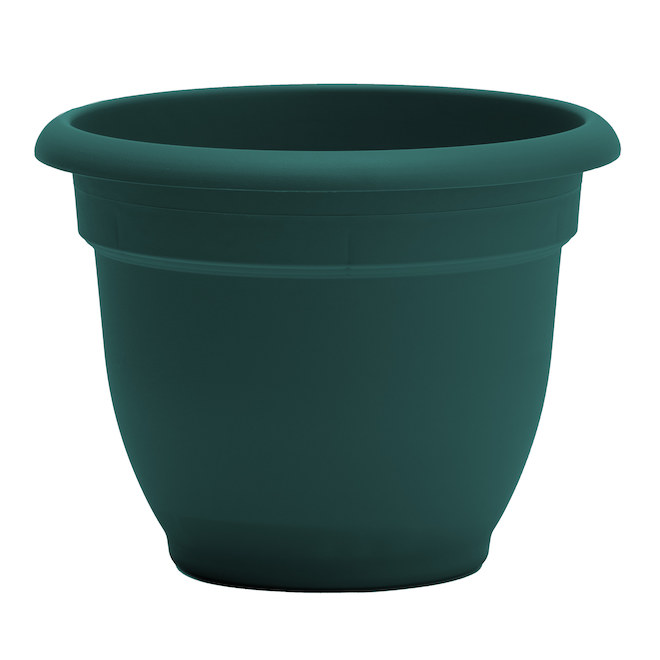 Bloem Ariana 10-in Charleston Green Round Self-Watering Planter