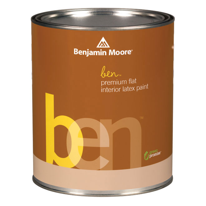 Benjamin Moore Ben Premium Interior Paint - Flat Finish - 917-ml - Base 1