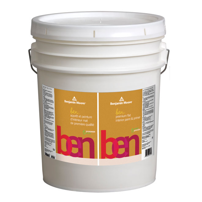 Benjamin Moore Ben Premium Interior Paint - Flat Finish - 18.34-L - Base 1