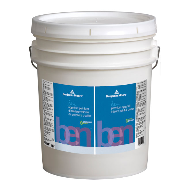 Benjamin Moore Ben Premium Interior Paint - Eggshell Finish - 18.34-L - Base 1