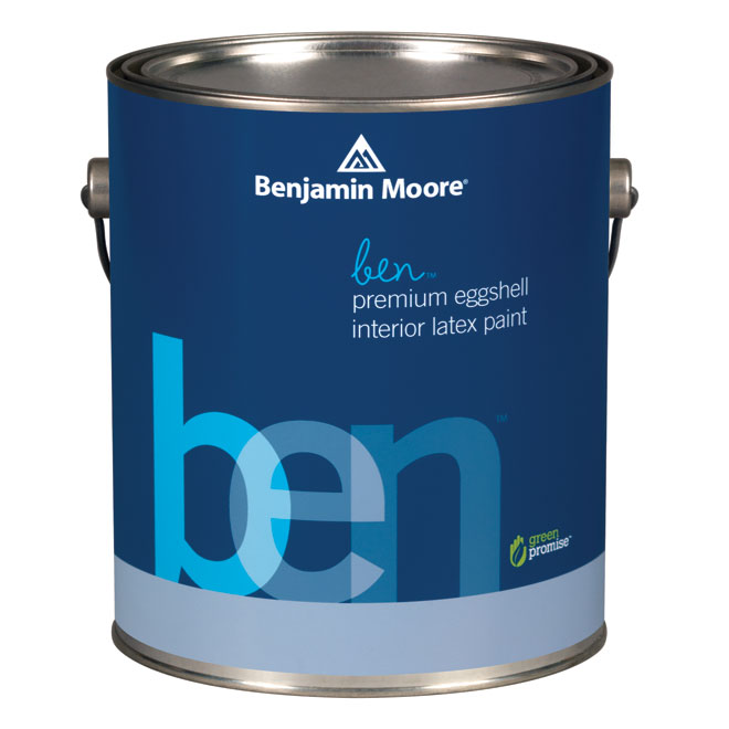 Benjamin Moore Ben Premium Interior Paint - Eggshell Finish - 3.55-L - Base 2