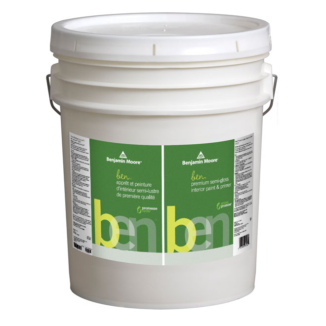 Benjamin Moore Ben Latex Paint and Primer SemiGloss Finish 18.34L