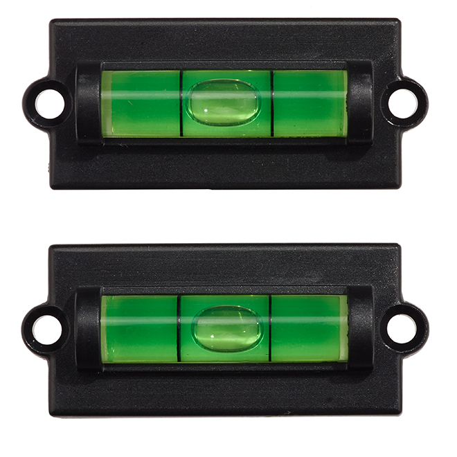 Camco Bubble Level - Black - 2/Pack