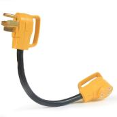 Adaptateur électrique Camco pour VR, 18", 50/30 A, jaune/noir