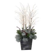 Arbre de Noël illuminé, 24" x 42", gris/vert