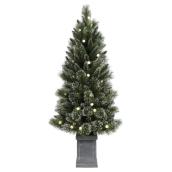 Holiday Living Lighted Potted Tree - Indoor and Outdoor - 60 Warm White LED Lights - 4.5-ft