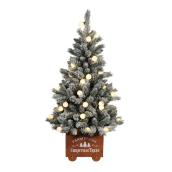 Holiday Living 4-ft Pre-Lit Potted Christmas Tree