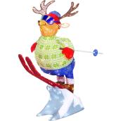 Holiday Living 39-in Tall Lighted Skiing Deer
