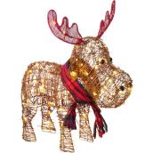 Holiday Living 1-Pack 28-in Freestanding Moose with Warm White LED Lights