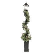 Holiday Living LED Potted Decorative Christmas Lamp Post 7-ft