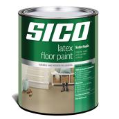 Sico Acrylic Latex and Polyurethane Floor Paint for Wood and Concrete - Satin - Medium Grey - 899 ml