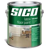 Sico Acrylic Latex and Polyurethane Floor Paint for Wood and Concrete - Satin - Medium Grey - 3.6 L