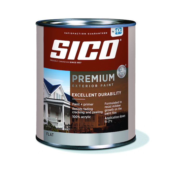 Sico Exterior Latex Paint and Primer - Matte Finish - Neutral Base - 875-ml