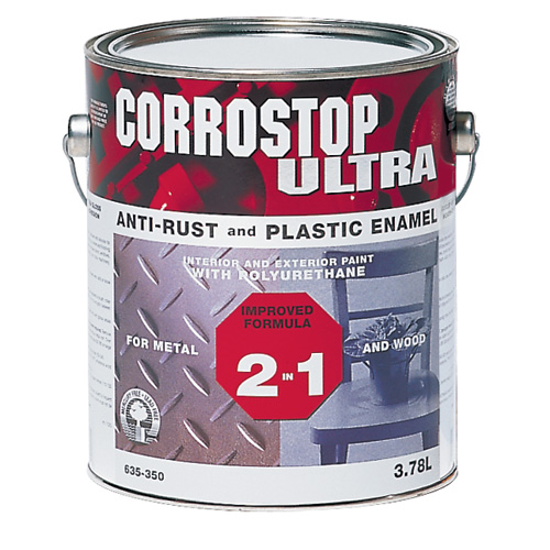 Sico Corrostop Ultra Anti-Rust Paint - Black - Gloss - Alkyd Polyurethane - 3.78 L