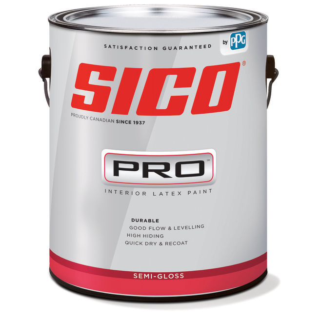 SICO Pro White SemiGloss Interior Latex Paint 3.78L RONA