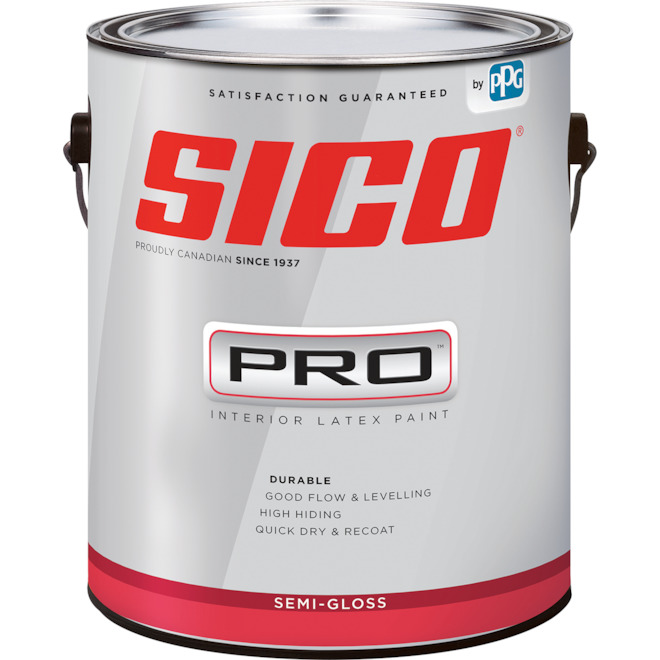 SICO Pro Interior Paint Base - Semi-Gloss - 3.7-L - Base 1