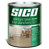 Peinture latex acrylique et polyuréthane pour plancher de bois et de béton Sico, fini satiné, base neutre, 875 ml