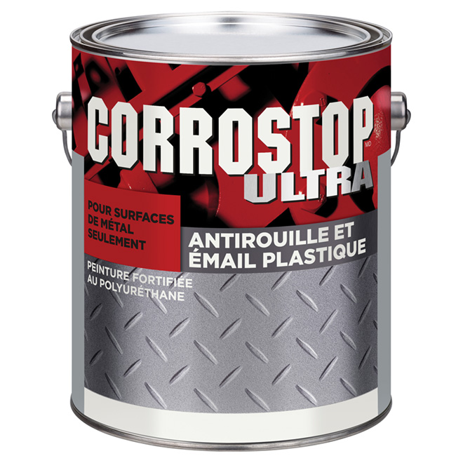 Peinture antirouille Corrostop Ultra de Sico, base blanche, lustré, à base d'alkyde, 3,78 L