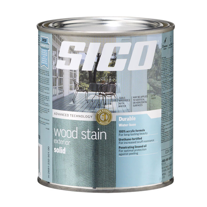 Image of Sico | Water-Based Exterior Wood Stain - Durable Formula - Medium Base - Satin - 899-Ml | Rona