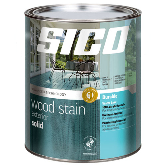 Sico Exterior Solid Wood Stain - Opaque - Neutral Base - 875-mL