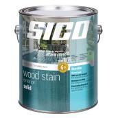 Sico Water-Based Exterior Wood Stain - Durable Formula - Teak - Satin - 3.78-L