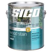 Sico Water-Based Exterior Wood Stain - Durable Formula - Walnut Brown - Satin - 3.78-L