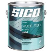 Sico Solid Exterior Wood Stain - Acrylic-Blend Formula - White - Satin - 3.78-L